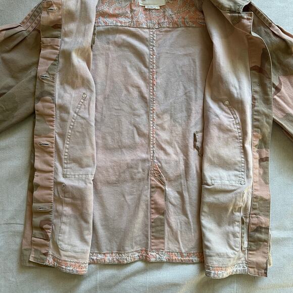 Anthropologie Lida Utility Pink Camo Jacket Womens Large Excellent Condition - Picture 3 of 10